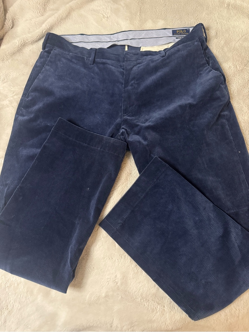 Ralph Lauren Men's Navy Corduroy Trousers